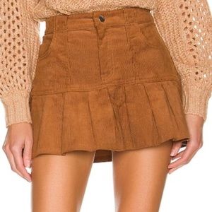 Revolve - More to come - Chloe Pleated  Hem Skirt In Caramel